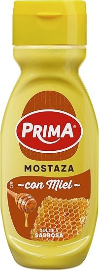 Mostaza Dulce Prima elaborada con semillas de mostaza.285 g