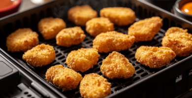 Nuggets de pollo en freidora de aire (air fryer)