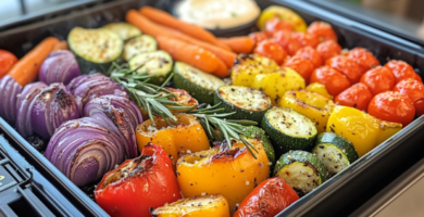 Verduras asadas en freidora de aire (air fryer)